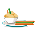 2 TIPOS DE HUMMUS CON BASTONES DE VERDURAS 2 TIPOS DE HUMMUS CON BASTONES DE VERDURAS